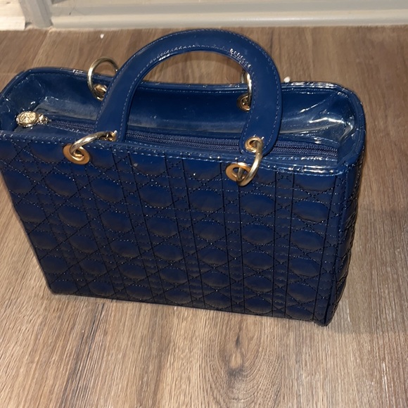 Navy pearled bag - Picture 5 of 7